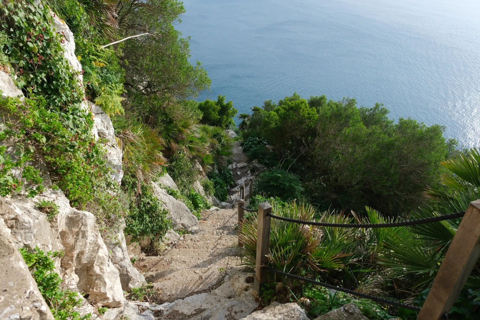 The path along the south face